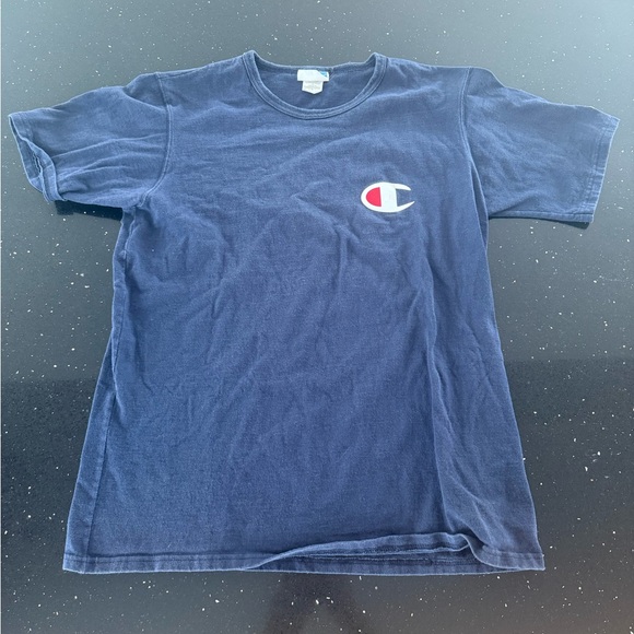 Vintage Champion Dark Blue Tee with Logo - Picture 2 of 5